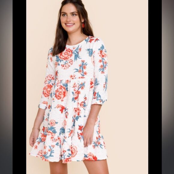 Francesca Mi Ami Floral Babydoll Dress Sz XS - Picture 1 of 8